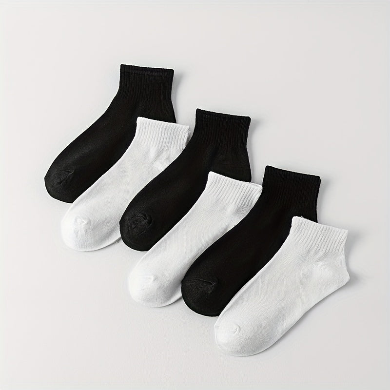 6 Pairs Solid Short Socks Women's Stockings