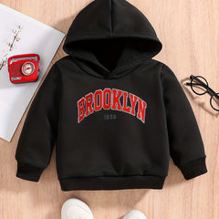 Boys Letter Print Hoodie Sweatshirt Top