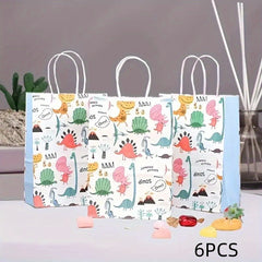 6pcs Dinosaur Gift Bags Birthday Party Home Decoration Supplies