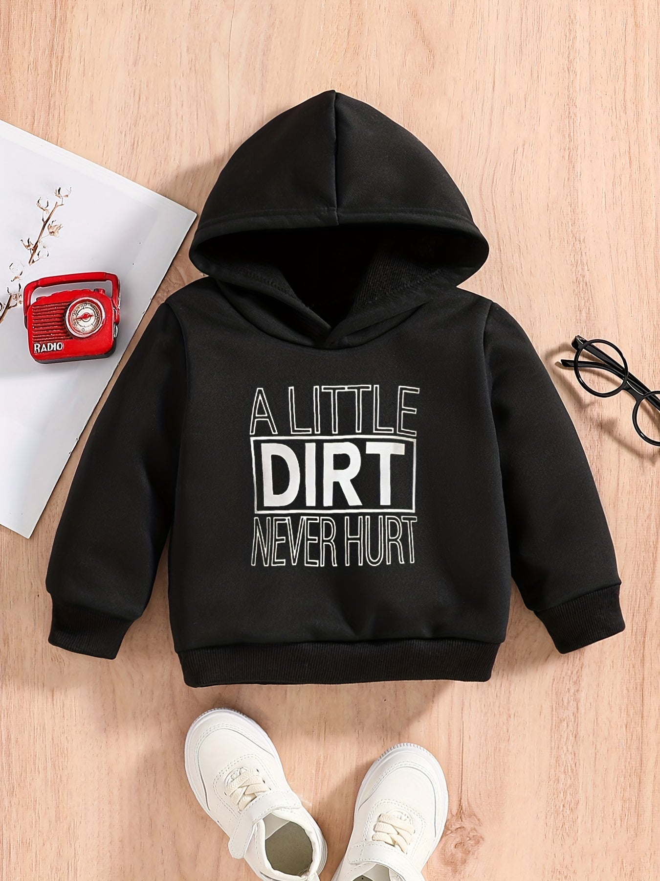 Fist Letter And Sunflower Print Baby's Sweatshirt