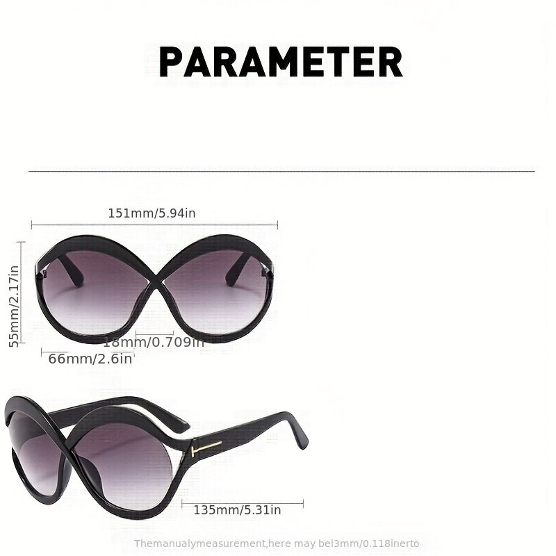 Oversized Round Sunglasses UV400 Sun Shades For Summer Travel