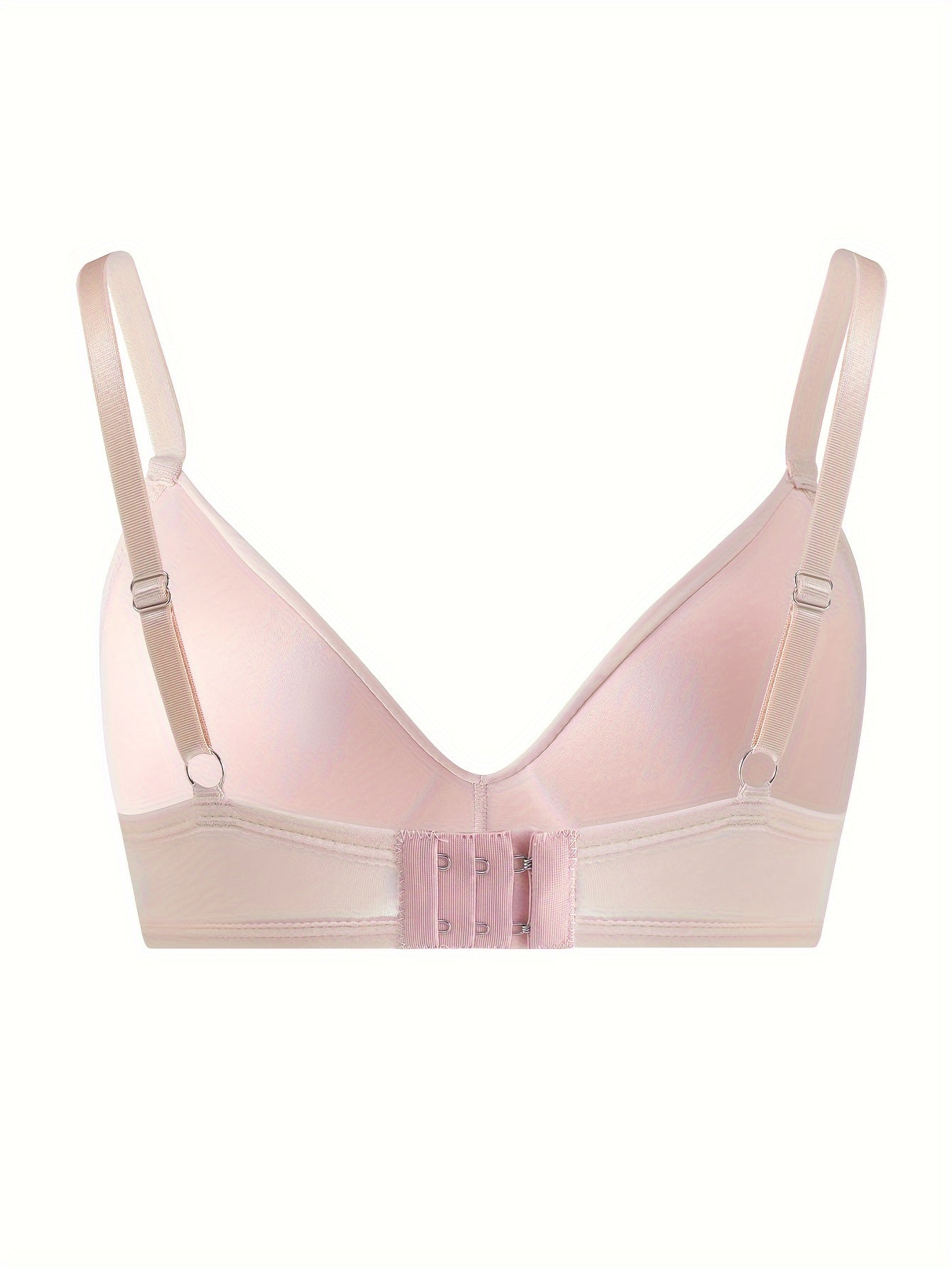 2pcs Solid T Shirt Bras Comfy Push Up Bra Women's Lingerie