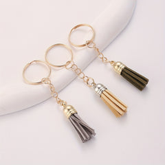 30pcs PU Leather Tassel Keychain Key Ring Bag Charm Favors Ornaments