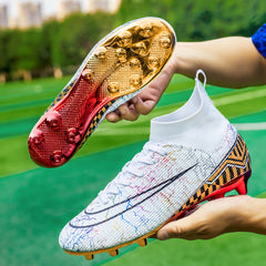 High Top Non Slip AG Football Cleat for Boys