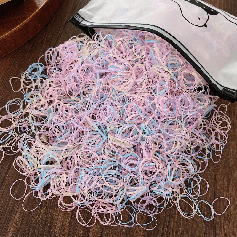 1000pcs Children's Rubber Bands Hair Tie Accessory