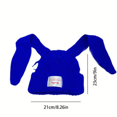 Women's Bunny Long Ears Knit Beanie Hat Winter Cap