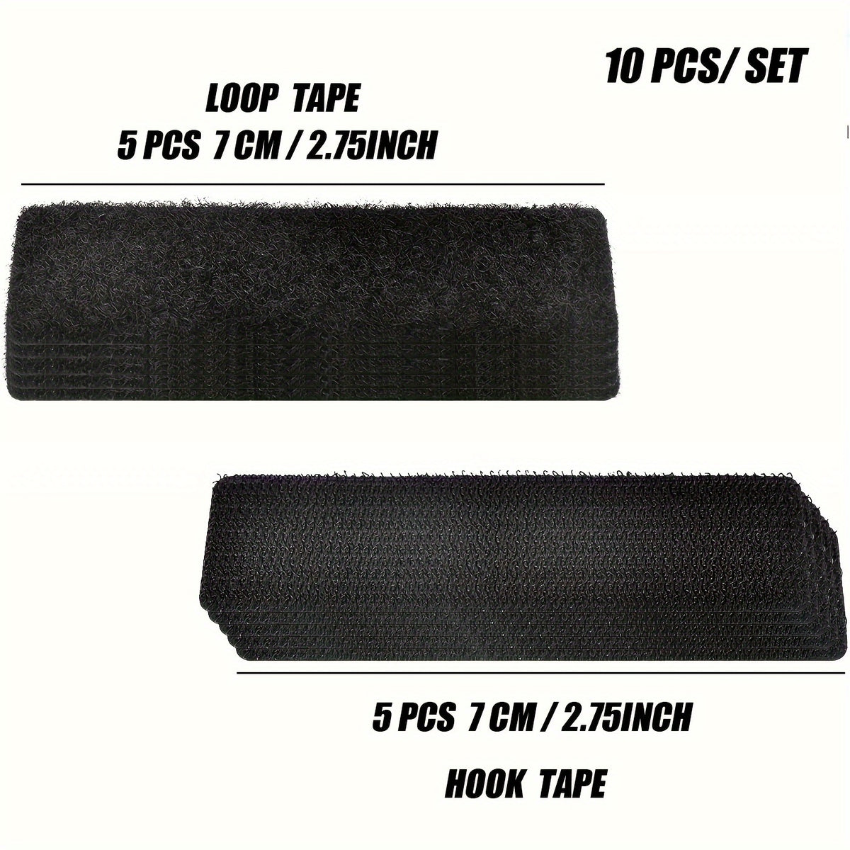 3x7cm Adhesive Hook and Loop Strip - 10/20Sets
