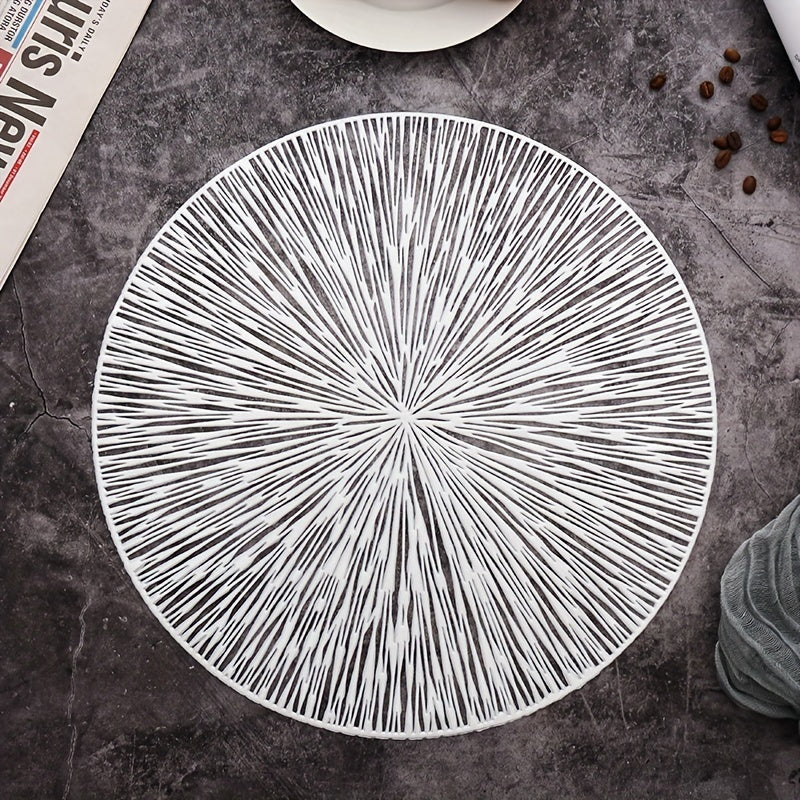 4pcs Round Placemats Heat Insulation Mat Nordic Placemat Decorative Mat