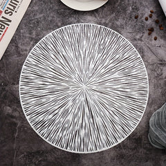 4pcs Round Placemats Heat Insulation Mat Nordic Placemat Decorative Mat
