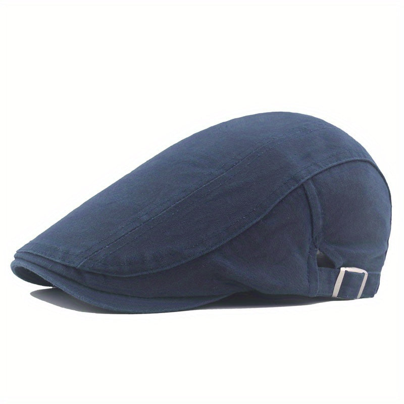 Men's Classic Cotton Newsboy Hat Vintage Cabbie Cap