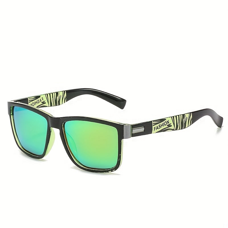 Square Frame Polarized Sunglasses with Zipper Case