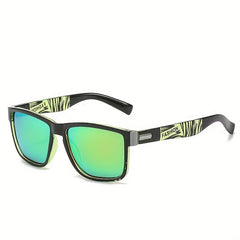 Square Frame Polarized Sunglasses with Zipper Case