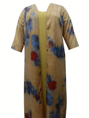  Tie Dye Cardigan & Solid Cami Dress 2-Piece Set