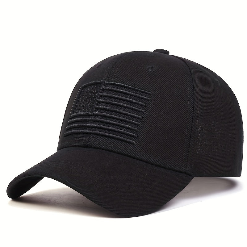Flag Embroidery Golf Baseball Cap Solid Casual Sports Hat Adjustable Dad Hats