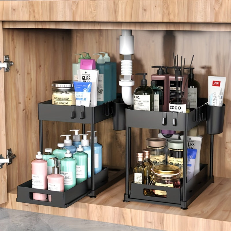 Kitchen Organizer Countertop Storage Rack Cabinet Pull out Sink Rack