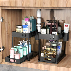 Kitchen Organizer Countertop Storage Rack Cabinet Pull out Sink Rack