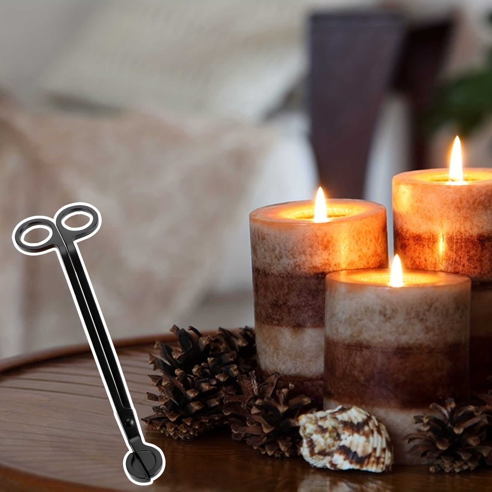 Stainless Steel Candle Wick Trimmer Clipper Candle Accessory Set
