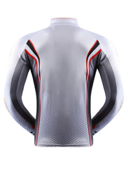 Men's UPF 50 Sun Protection Shirt Zip Up Rash Guard Long Sleeve
