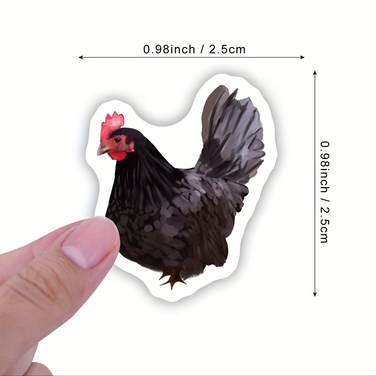 500pcs Cartoon Hens Stickers Roll for Water Bottles Laptop Bike D