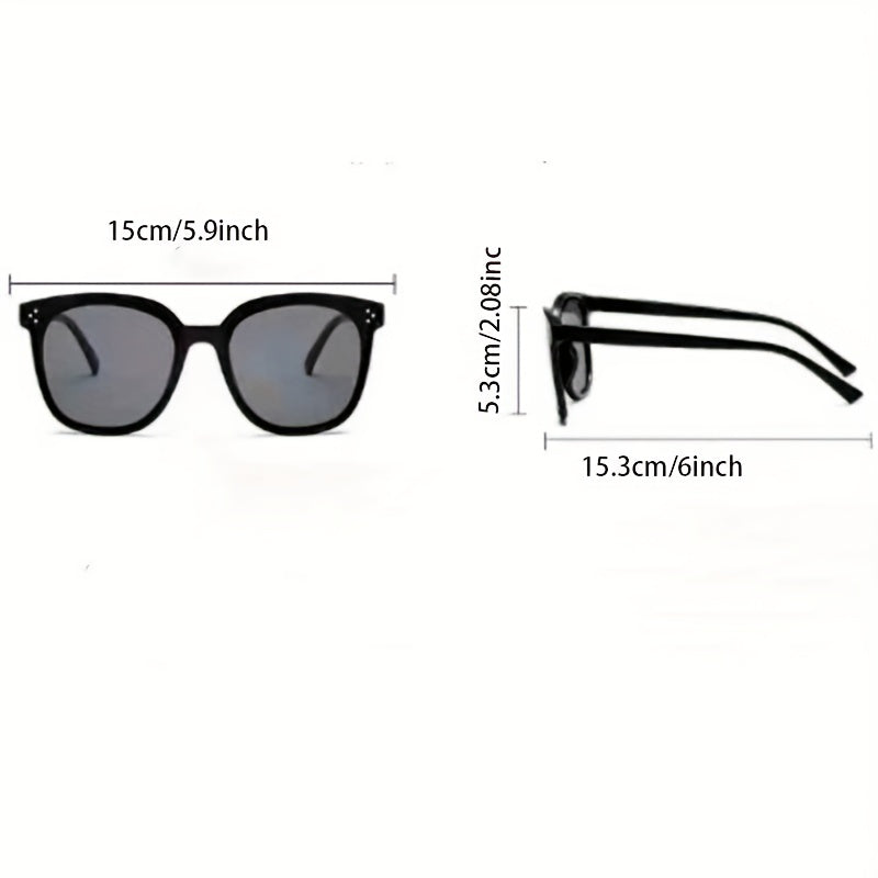Square Sunglasses Rivet Decor Anti Glare UV400