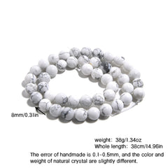 8mm Natural Crystal Long Chain Loose Beads Semi-finished Jewelry