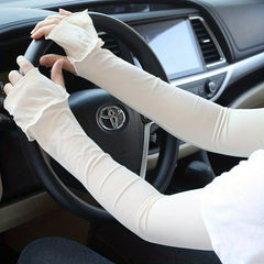 Cooling Breathable Sweat Gloves Arm Sun Protection Sleeves For Women