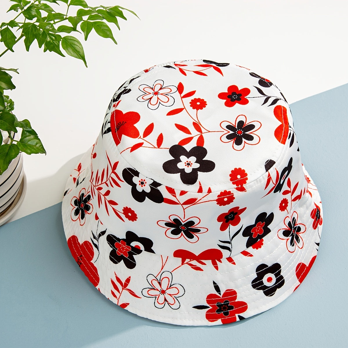 Flower Bucket Hat Sunshade Hat For Women Beach Breathable Unisex Casual Hat