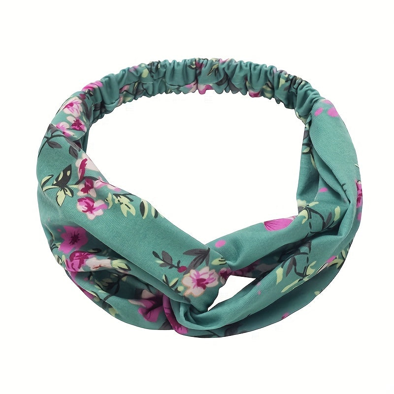 Boho Floral Style Headband Elastic Head Wrap Hair Band