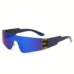 Y2K Wrap Around Sunglasses Cyberpunk Outdoor Eyewear UV400