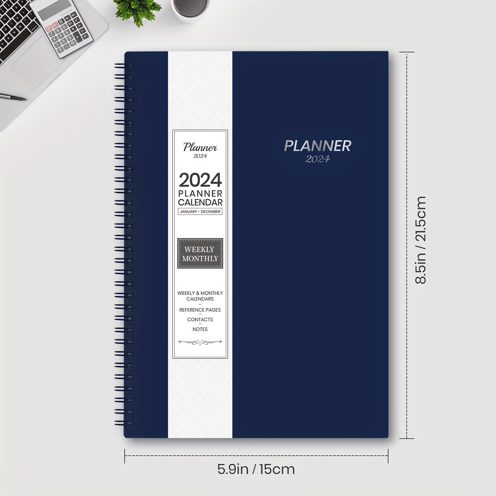 1PC Planner Weekly Monthly Calendar Spiral 12 Months From JAN to DEC Office Plan