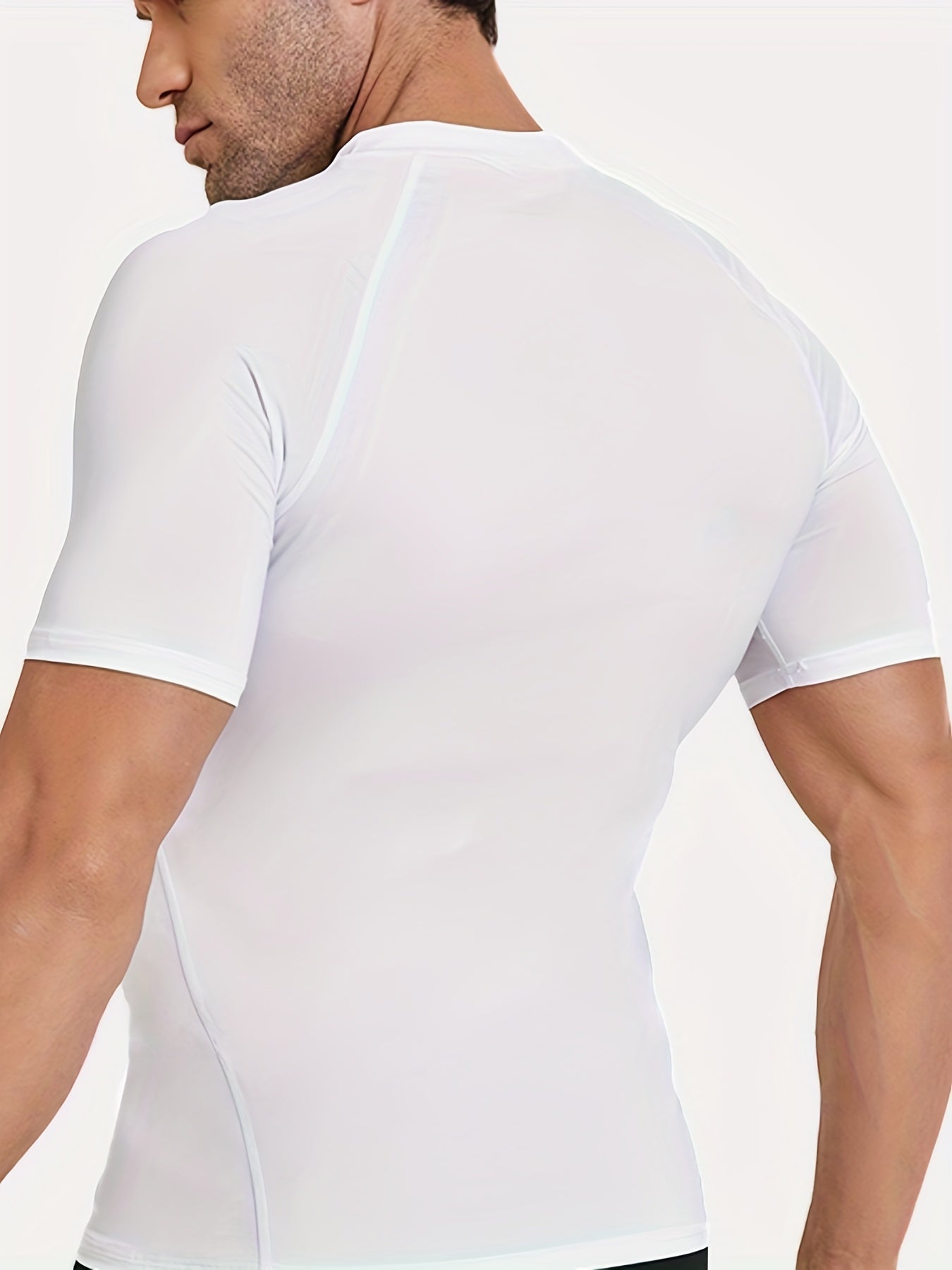 HOPLYNN Men's Compression Shirt Short Sleeve Undershirt for Gym Fitness