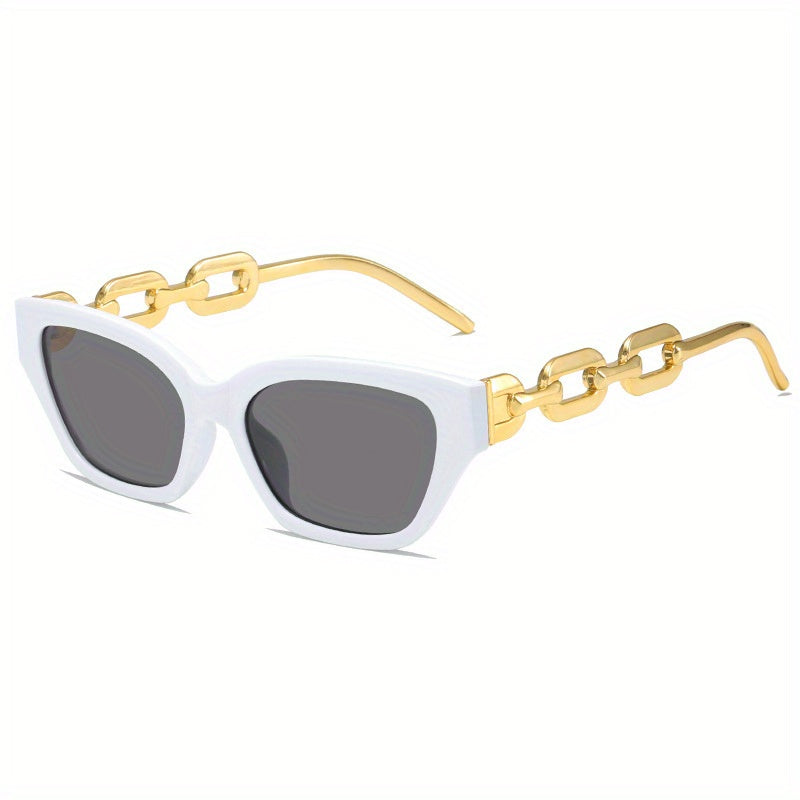 Cat Eye Sunglasses Chain Temple Glasses UV400