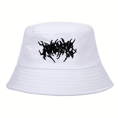 Gothic Embroidery Cotton Bucket Hat Unisex Lightweight Sunshade