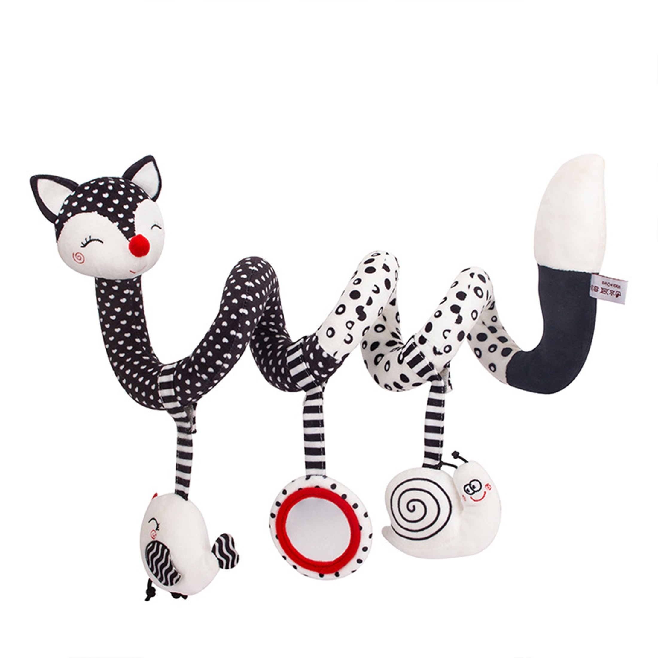 Soft Plush Fox Teething Toy with Rattle & Durable Chewable Teether