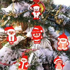 6pcs Gingerbread Man Christmas Tree Ornaments Family Party Decor