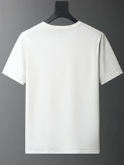 Men's Mouse Sketch Print T shirt Active Comfy Slightly Stretch Crew Neck Tee