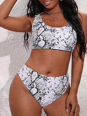  Skin Print Tank Top & Underwear Swimsuit Two Piece Set