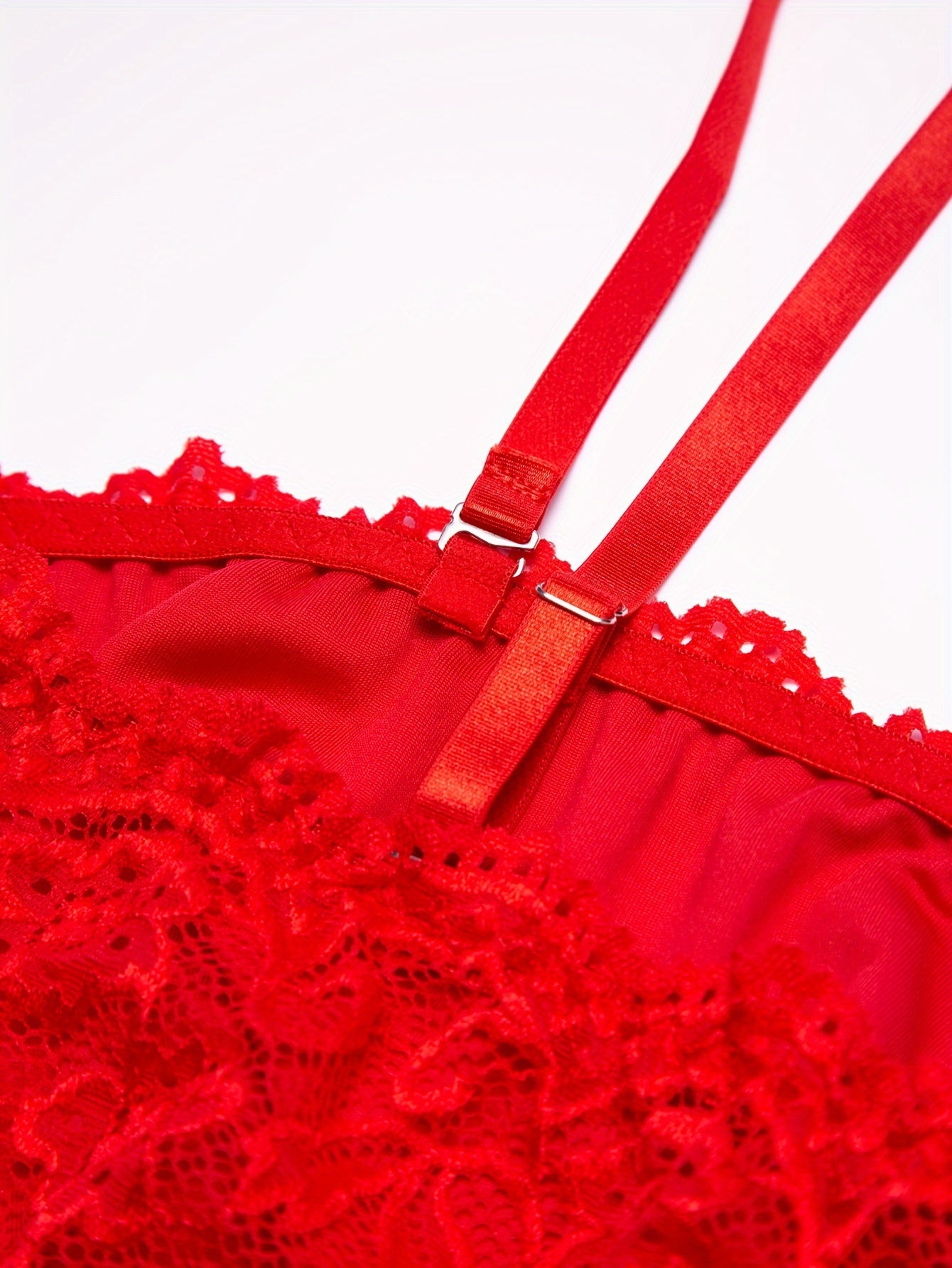  Lace Square Neck Solid Bralette