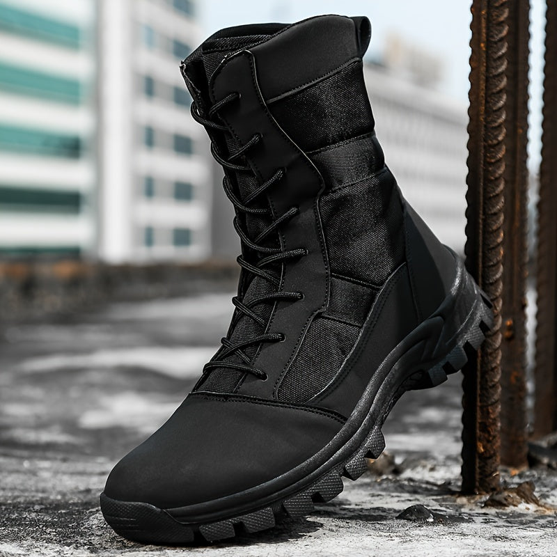 Men's Military Style Hiking Boots Non Slip Lace Up Durable Shoes