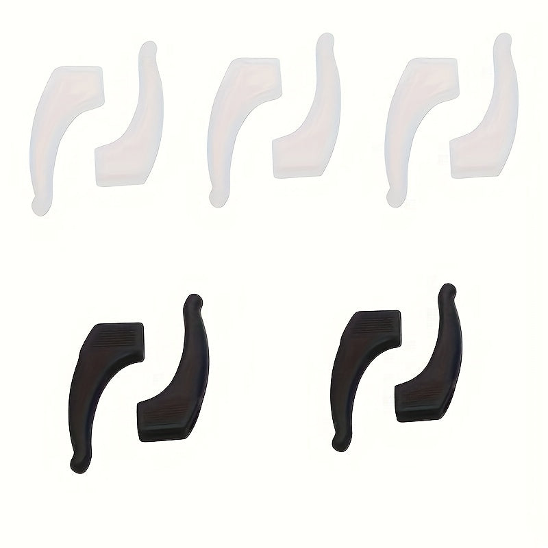 5 Pairs Glasses Anti Slip Hooks Sports Style Ear Support & Non Slip Cover