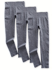 Solid Stretch Sports Leggings High Waist Running Workout Pants