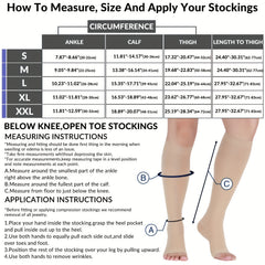 15 21mmHg Compression Open Toe Socks Varicose Veins Prevention