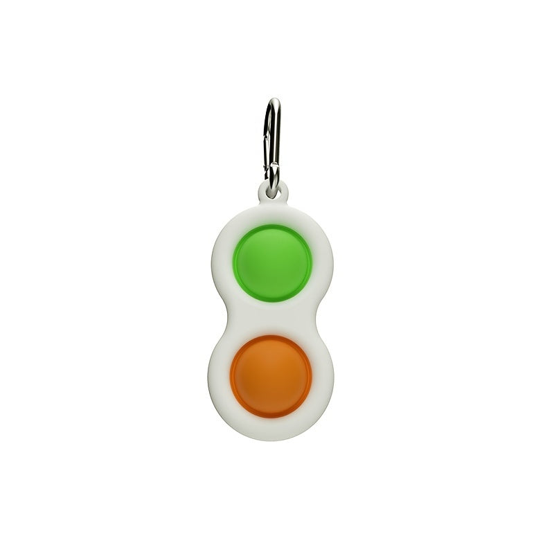 2pcs Fidget Toy Stress Relief & Mini Silicone Sensory Key Chain