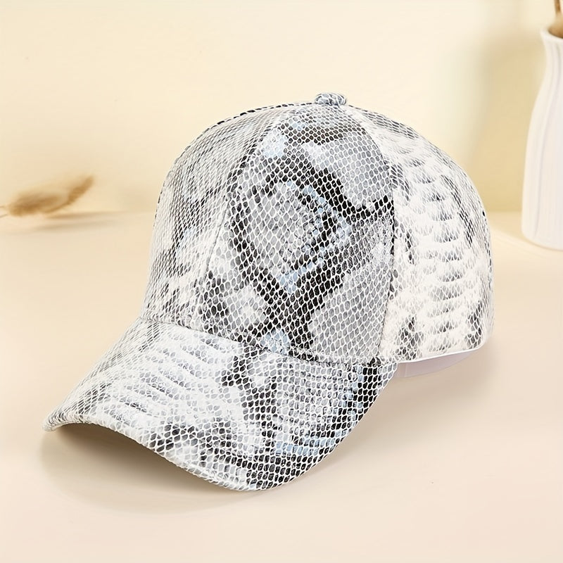 Snake Pattern Baseball Cap Print Breathable Dad Hats Hip Hop Sun Hats
