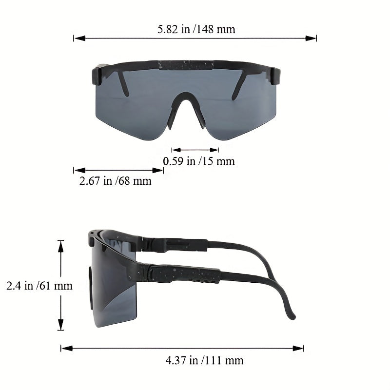 Y2K Sports Sunglasses Wrap Around Shield UV400