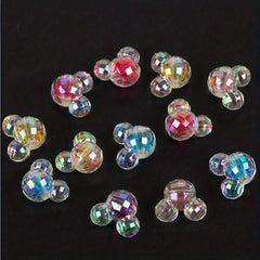 10pcs 16mm Faceted Acrylic Colored Beads DIY Necklace Bracelet Key Chain
