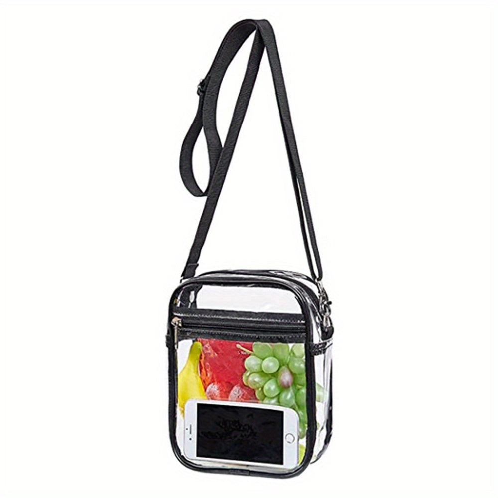 Transparent Waterproof PVC Crossbody Bag Clear Casual Phone Storage Bag