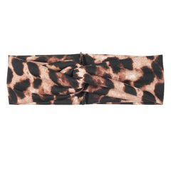 Leopard Print Knot Boho Headbands For Women Wide Sweatbands Hair Accessories