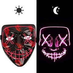 Neon LED Mask Creepy Mask For Costume Party Cosplay Mask Purge Mask
