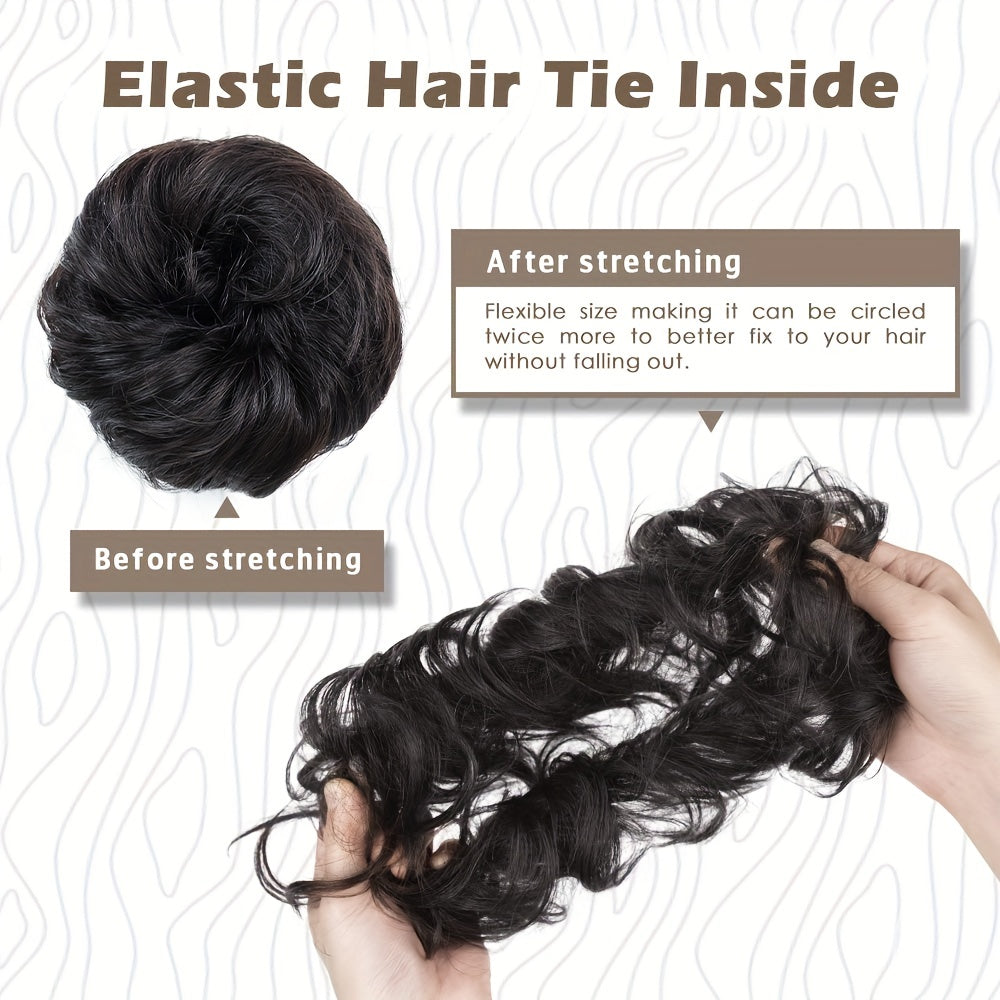 16 Cm Brazilian Human Hair Messy Bun Chignon Extensions